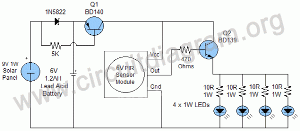 Motion Sensor Solar Outdoor Light Circuit Motion Sensor Solar Outdoor Light Circuit