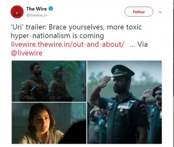 The Wire Resorts To Shamelessness Once Again As They Bash 'uri